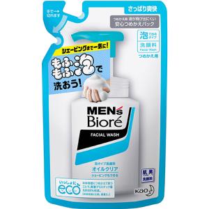 メンズビオレ 泡タイプオイルクリア洗顔 つめかえ用 130ml 納期10日程度｜drugstore-pony