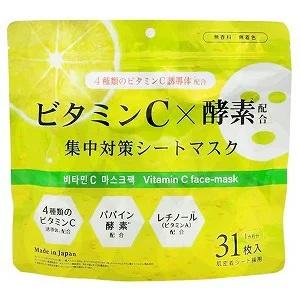 ビタミンC酵素シートマスク　31枚入り（1ヵ月分）｜drugstore-sp