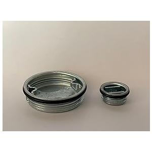 日本製 200L ドラム缶用 鋼製プラグ ユニクロ丸ゴム 大小栓セット