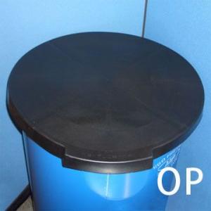 ポリ製 オープンドラム缶用 保護カバー （黒蓋） c14y｜drumcanya