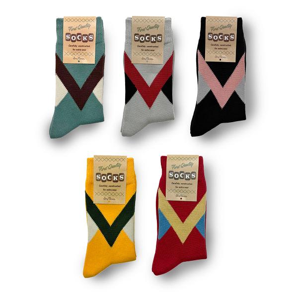 ドライボーンズ　DHH-076    Irregular Argyle Socks
