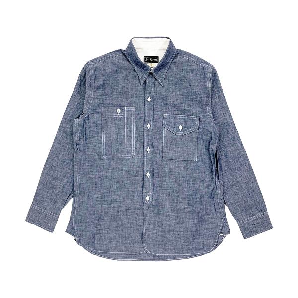 ドライボーンズ DS-2632 Irregular Pocket Chambray Work Shi...
