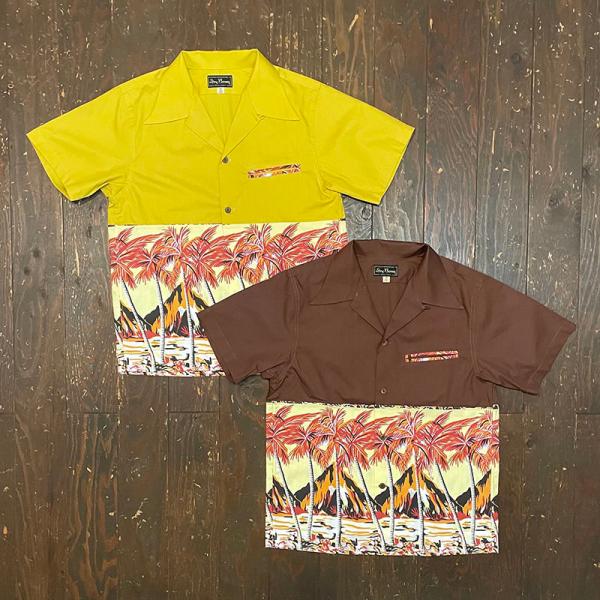 ドライボーンズ DS-2741 S/S 2Tone Hawaiian Shirt “PALM TRE...