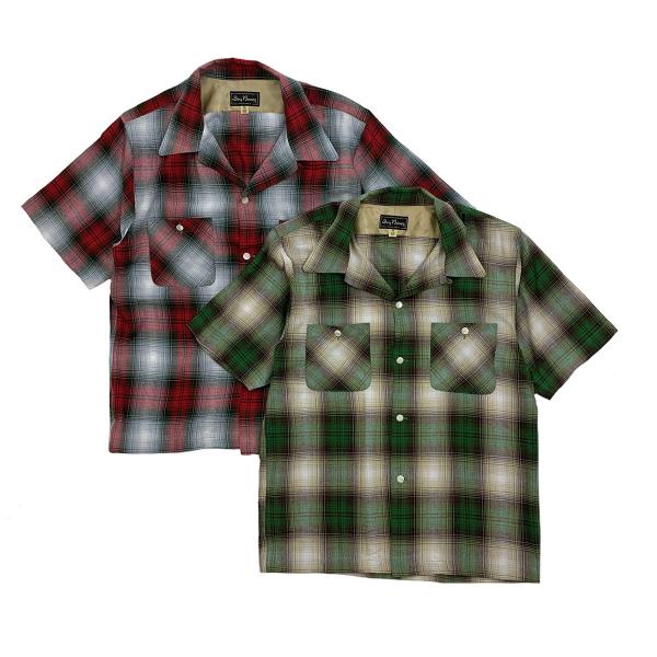 ドライボーンズ DS-2761 S/S Ombre Check Open Shirt