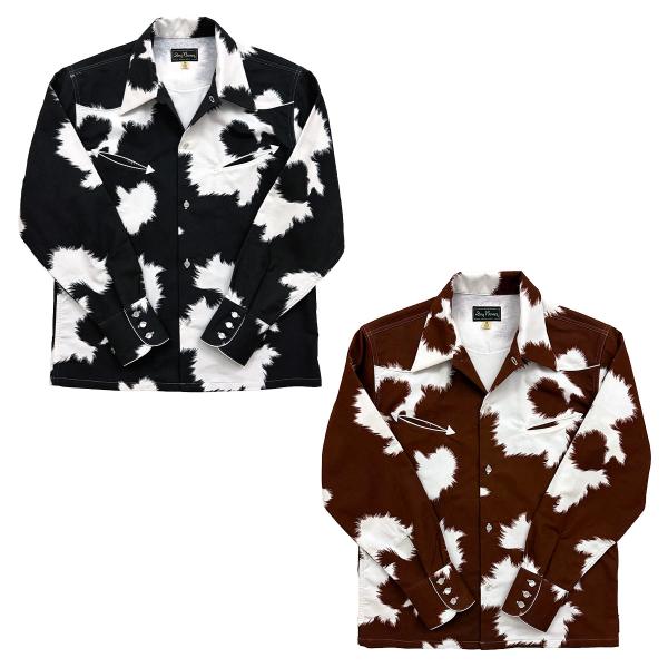 プリントフランネルウエスタンオープンシャツ“HOLSTEIN”/ DRY BONES【ドライボーンズ...