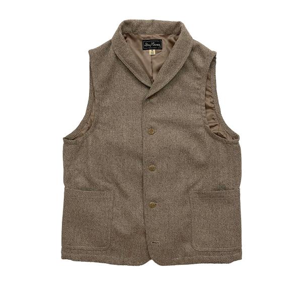 ドライボーンズ　DV-128    Tweed Shawl Collar Vest