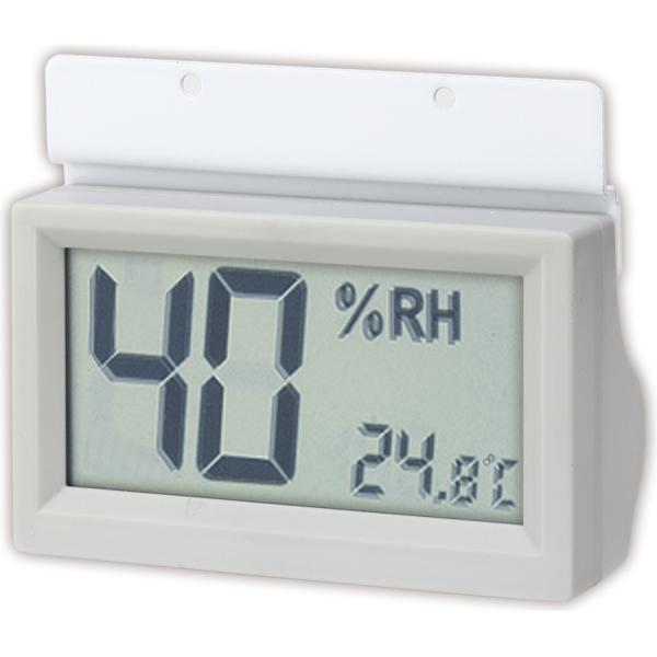 東洋リビング デジタル温湿度計 グレー・金具付 OP-AD-HD(G)