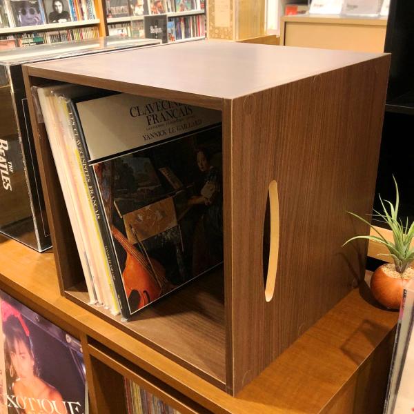 レコードラック / 1マスタイプ / 取っ手付きレコードラック(LP約80枚収納) / ディスクユニ...