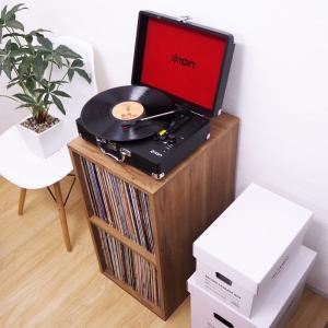 レコードラック / 2マスプレーヤー台 /  DULPA200(LP約160枚収納)  / ディスクユニオン DISK UNION / レコード収納 / レコード 棚 収納棚 収納ラック 収納｜ds9-diskunion