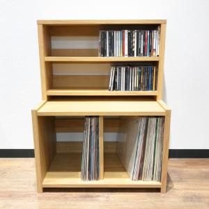 レコードラック / 2マス+1BOX DULPA300(LP約240枚収納) ディスク