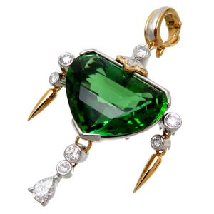 石川暢子 アズタイム ブローチ兼用 葡萄 ラピスラズリ ダイヤモンド