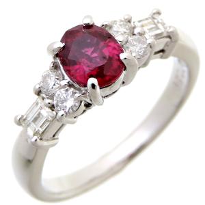 銀座店］Non Brand ノンブランド Pt850 0.39ct ルビー ダイヤモンド  