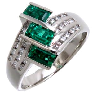 銀座店］Non Brand ノンブランド Pt900 0.79ct エメラルド 