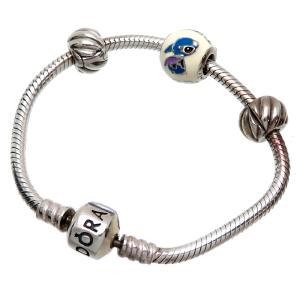 【美品】  デイジーブレスレット SV925 飯能本店］PANDORA パンドラ SV925 デイジー・ダック ブレスレット