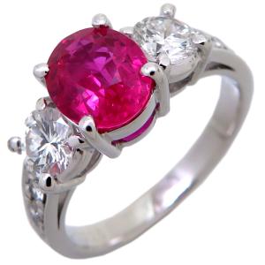 銀座店］Non Brand ノンブランド Pt850 0.39ct ルビー ダイヤモンド  