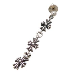 Chrome Hearts クロムハーツ1994 シルバー925 ピアス(片耳) 極美品▽CHROME HEARTS クロムハーツ カーブドティアドロップ 925 14K