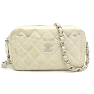CHANEL シャネル ヴィンテージ マトラッセ ココマーク ターンロック アイボリー シルバー金具 レザー チェーンショルダーバッグ レディース 505958 【中古】 楽天市場】CHANEL シャネル ヴィンテージ マトラッセ ココマーク