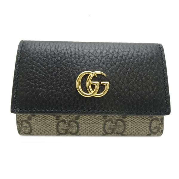 ［飯能本店］GUCCI グッチ GGマーモント ダブルG 6連 456118 キーケース PVC ベ...