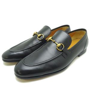 ［飯能本店］GUCCI グッチ ホースビット ローファー#8 1/2 約27.5cm 406994 ローファー レザー ブラック メンズ DH91493