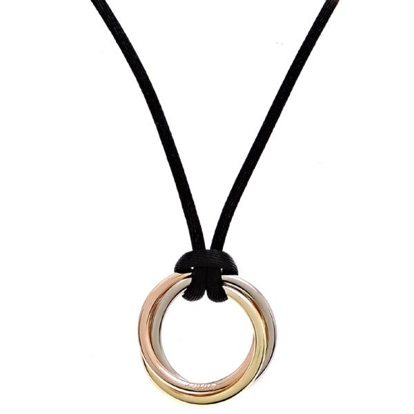 ［銀座店］CARTIER カルティエ トリニティ ミディアム コード ネックレス 750ピンクゴール...