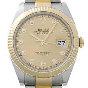 ［銀座店］ROLEX ロレックス 2025年購入品 デイトジャスト 41 10P ダイヤモンド ランダム番 126333G 腕時計 メンズ DH92452
