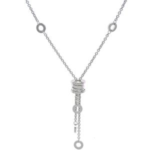 ［飯能本店］BVLGARI ブルガリ ビーゼロワン エレメント CL853896 ネックレス 750ホワイトゴールド レディース・メンズ DH92498