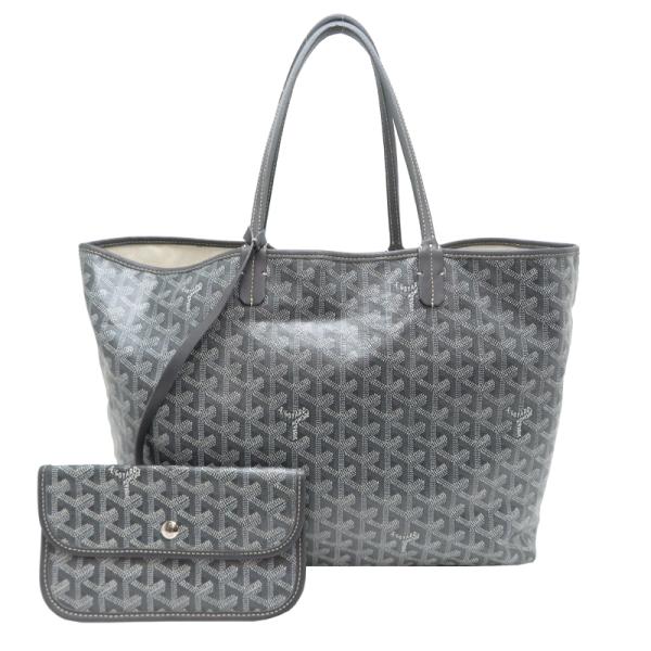 ［飯能本店］GOYARD ゴヤール サンルイ PM トートバッグ ゴヤールディンキャンバス グレー系...