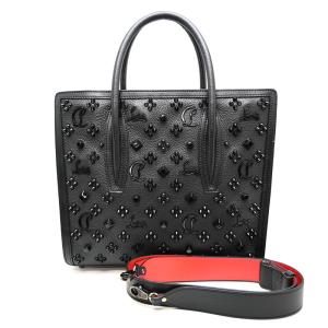 ［飯能本店］Christian Louboutin クリスチャンルブタン パロマ S ミディアム ハンドバッグ レザー ブラック DH93790