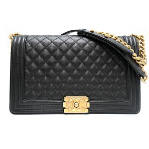 ［銀座店］CHANEL シャネル ボーイシャネル28 チェーンショルダー エンボス加工 A92193 ショルダーバッグ キャビアスキン DH93848