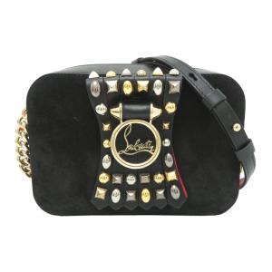 ［飯能本店］Christian Louboutin クリスチャンルブタン ルビルゥ 3185262 ショルダーバッグ レザー ブラック系 レディース DH93900