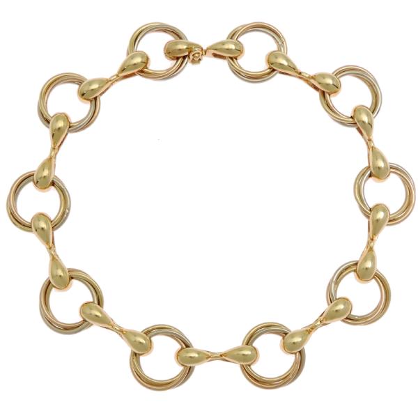 ［銀座店］CARTIER カルティエ トリニティ リンク チェーン ブレスレット 750イエローゴー...