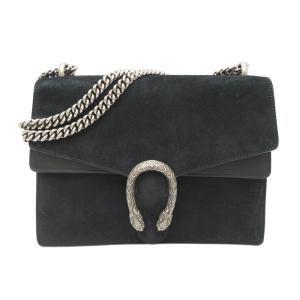 ［飯能本店］GUCCI グッチ ディオニュソス チェーンショルダー 403348 ショルダーバッグ スウェード ブラック系 レディース DH94206