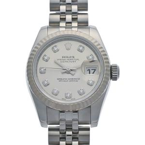 ［銀座店］ROLEX ロレックス デイトジャスト レディ 10Pダイヤモンド Z番 2006年製 179174G 腕時計 レディース DH95075