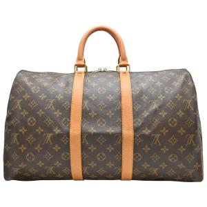 ［飯能本店］LOUIS VUITTON LV ルイ・ヴィトン キーポル 45 M41428 ( 廃番 ) ボストンバッグ モノグラム ブラウン系 DH95198