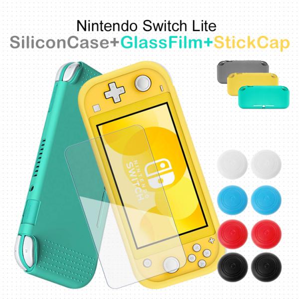 Nintendo Switch Lite ケース 液晶保護フィルム付き 耐衝撃 シリコンケース ニン...