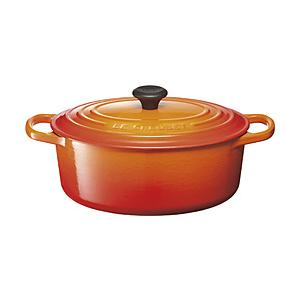 ル・クルーゼ LE CREUSET シグニチャー ココット・オーバル 27cm オレンジ｜dshopone-y