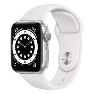Apple Watch Series 6(GPSモデル)- 40mmシルバーアルミニウムケースとホワイトスポーツバンド｜dshopone-y