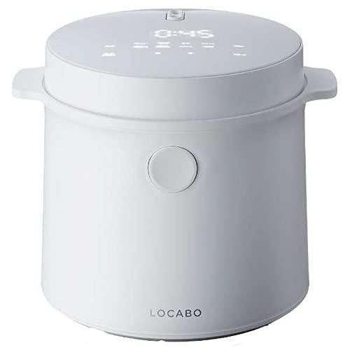 LOCABO ロカボ JM-C20E-W ホワイト 糖質カット炊飯器 糖質カット炊き2合 通常炊き5...