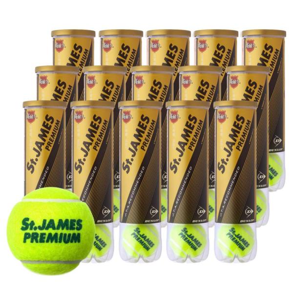 ダンロップ テニスボール 硬式 4球入り×15缶 St.JAMES Premium DUNLOP