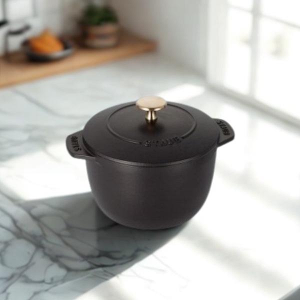 staub 40509-655 ブラック M 炊飯器 16cm IH対応 ラ ココット de GOH...