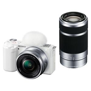 SONY ソニー VLOGCAM ZV-E10Y(W) ホワイト デジタルカメラ ダブルズームレンズキット｜dshopone