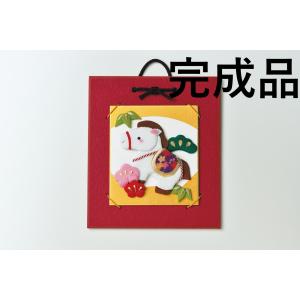 2026年 干支 キット 押絵 ミニ色紙（朱）付き ちりめん 手作り 午 馬