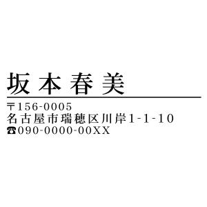 ブラザースタンプ文字入れ替え住所印 1.5cmx4.7cm 浸透印 はんこ