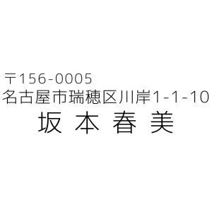 ブラザースタンプ文字入れ替え住所印 （細角ゴシック）1.59cmx4.78cm 浸透印 はんこ