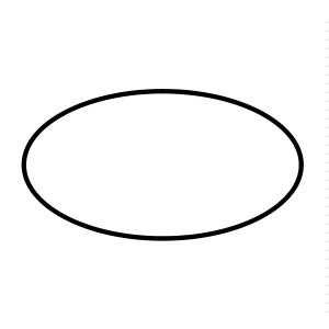 （訳あり品）ブラザースタンプ 楕円黒枠のみ（横型）シャチハタ式 印影サイズ約13mmx約7mm