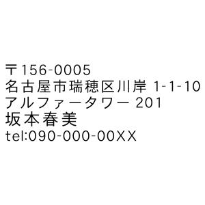 ブラザースタンプ文字入れ替えマンション名ありタイプ住所印（細ゴシック） 1.5cmx4.7cm 浸透印 はんこ