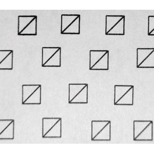 チェックボックスの中に斜線 スタンプ ブラザー訂正印