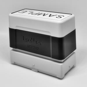 住所印スタンプ 浸透印 2.37cmx6.71cm フリーレイアウト5行