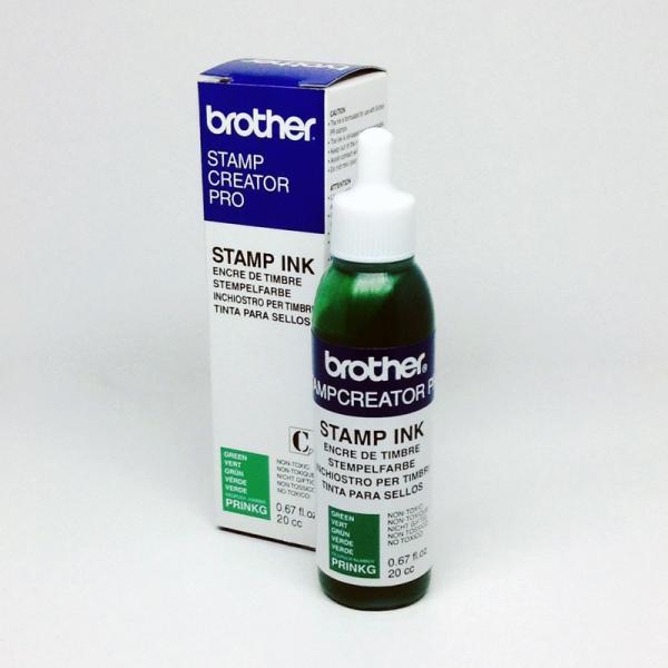 ブラザースタンプクリエータープロ用補充インク　インク緑色20cc大容量ボトル１本（プチプチ梱包なし）...