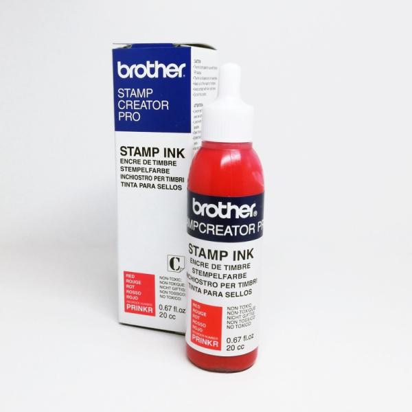 ブラザースタンプクリエータープロ用補充インク　インク赤色20cc大容量ボトル１本（プチプチ梱包なし）...
